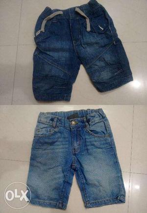 2 Pattern Kid's Denim pants / Half pants / Capri (price is