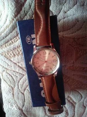 A leather formal watch, Almost New