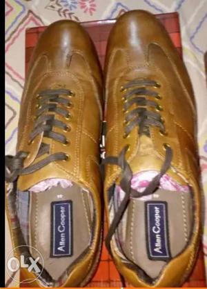 Allen Cooper Brown Genuine Leather Shoes Size 10