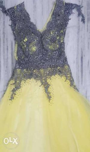Beautiful yellow imported gown