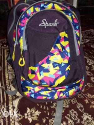 Black And Multicolored Spark Backpack