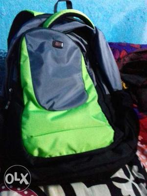 Black, Gray, And Green Backpack