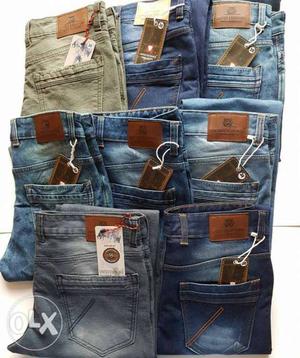 Blue And Brown Denim Bottoms