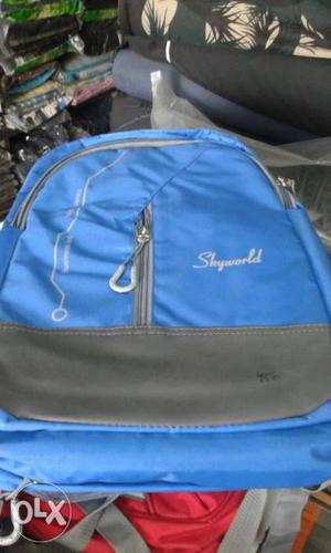 Blue And Gray Shyworld Backpack
