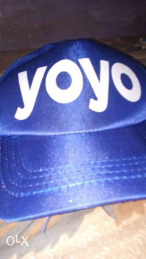 Blue And White Yoyo-printed Cap