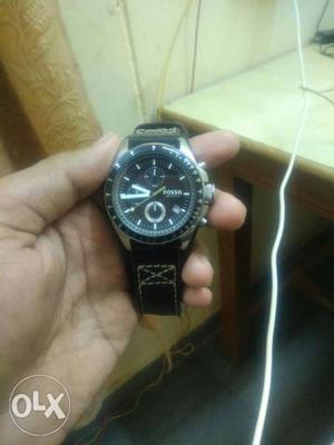 Fossil wrist watch with tachymeter