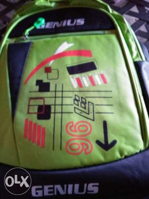 Green And Black Genius Backpack