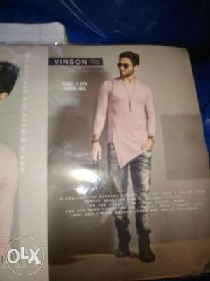 Men's Pink Vinson Long-sleeved Shirt Catalog