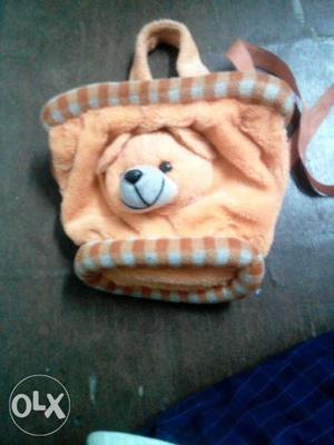 Orange Bear Handbag