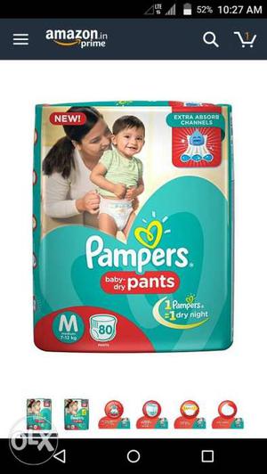 Pampers diaper 80 piece medium size