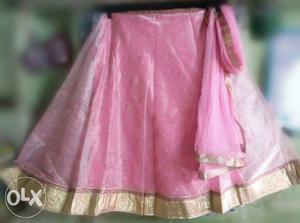 Pink And Beige Skirt