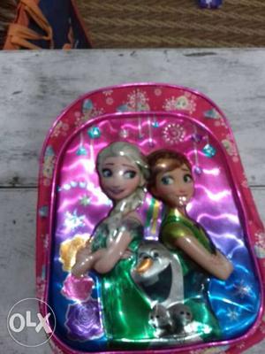 Pink, Blue, And Green Disney Frozen Backpack