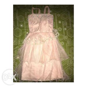 Pretty pink beaded frock for 7/8 year old girls