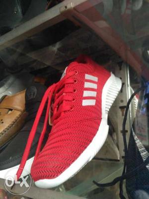 Red And White Basketball Shoe