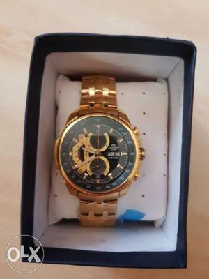Round Gold Chronograph Watch (slightly negotiable as its