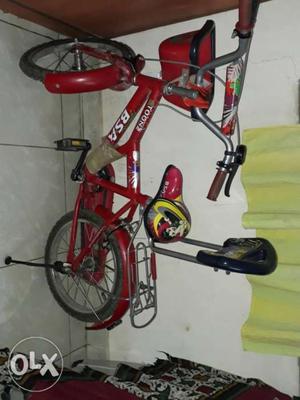 Toddler's Red And Grey BSA Toon Bicycle