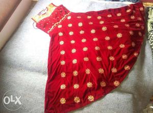 Velvet red color xl dress