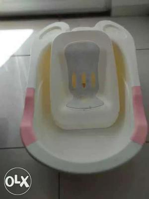 White And Pink Plastic bather
