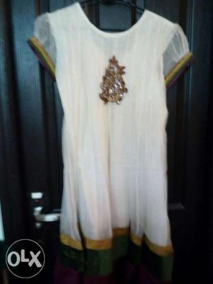White And Red Floral Kurta. For wedding. Small size