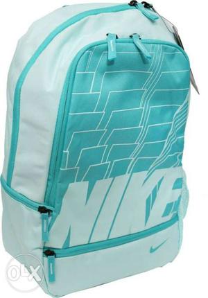 White And Teal Nike Backpack