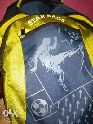 Yellow And Gray Star Bags Backpack
