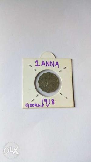1 Anna coin year...seal pack..