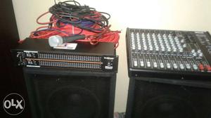 200watts two speaker box, microphone-1 with