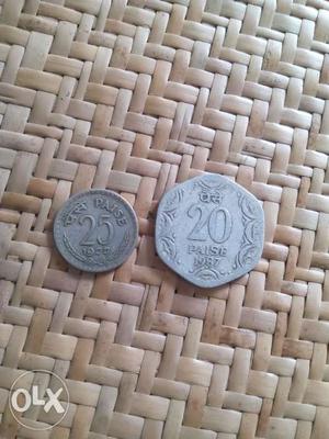 25 paise  and 20 paise 