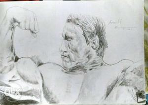 Arnold Schwarzenegger pencil sketch a3 size