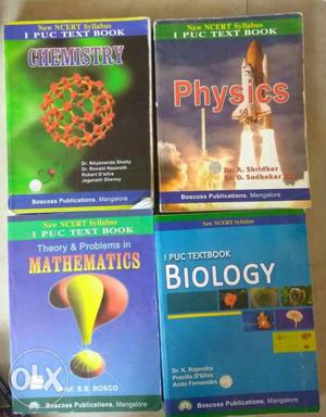 BOSCO 1st PUC PCMB textbooks with manual. Very