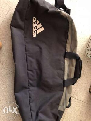 Black And Gray Adidas Duffel Bag