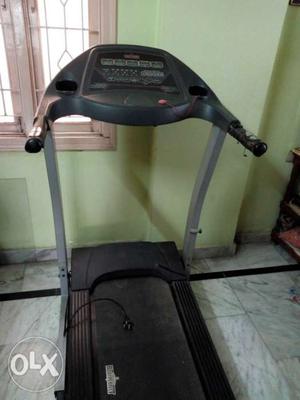 Black And Gray Automatic Treadmill