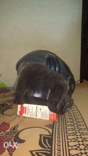 Black Open-faced Helmet