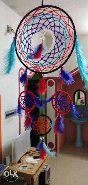 Blue, Red, And Black Dream Catcher
