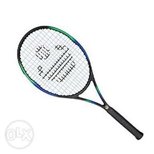 Gray, Blue, And Green Tennis Racket