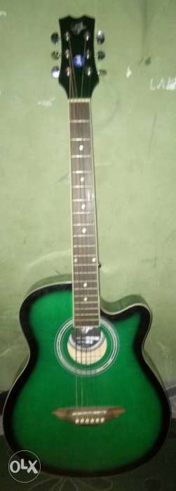 Green Burst Single Cutaway Acoustic Guitar