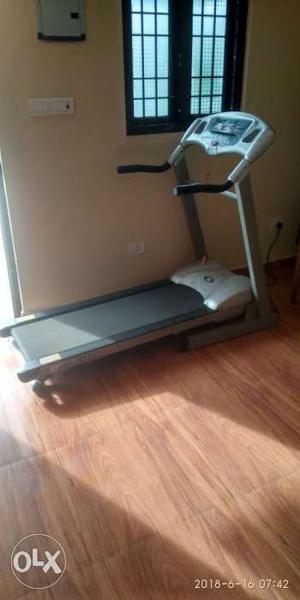 Grey And Black Aerofit Treadmill