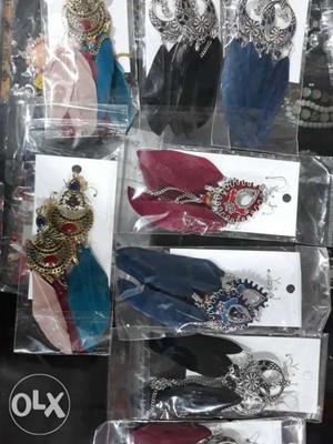 Imported korian feather ear rings