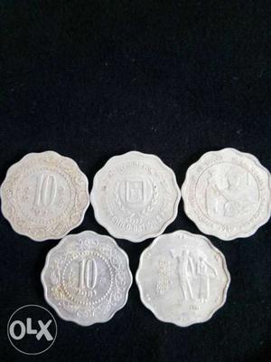 Old silver coin 10 paise  To 