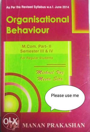 Organisational Behaviour Book