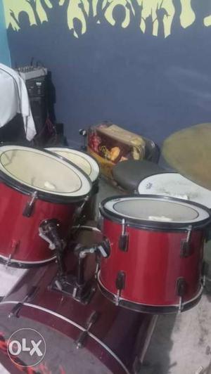 Red And White Drum Kit