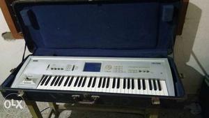 Silver Electronic Keyboard With Black Case