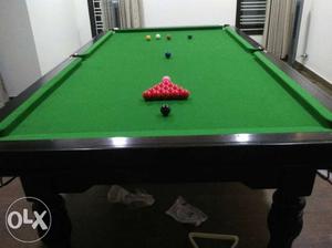 Snooker table ready to play