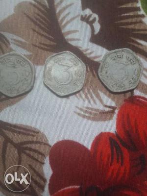 Three 3 Indian Coins