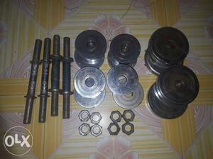 Total 22kg stainless gym set plates, 3kg×4,