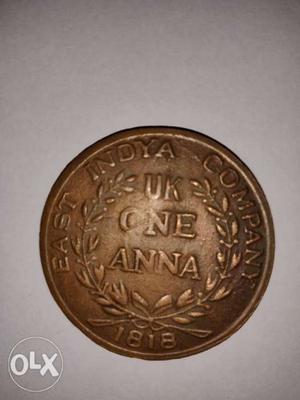 UK One Anna  East India Company