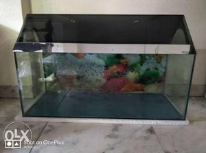 3 feet Fish Tank with Cover and background