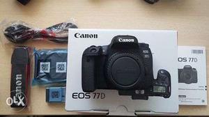 Black Canon EOS 77D  USM Kit lens