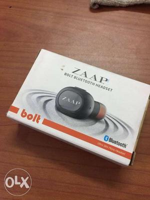 Black Zaap Bolt Bluetooth Headset Box