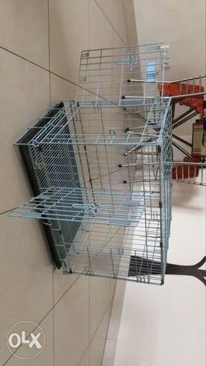 Blue cage for small dogs 2x1.5ft